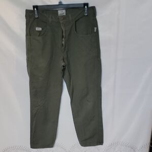 TYNDALE Men's Flame Resistan work Pants Size 35/30 Olive Green